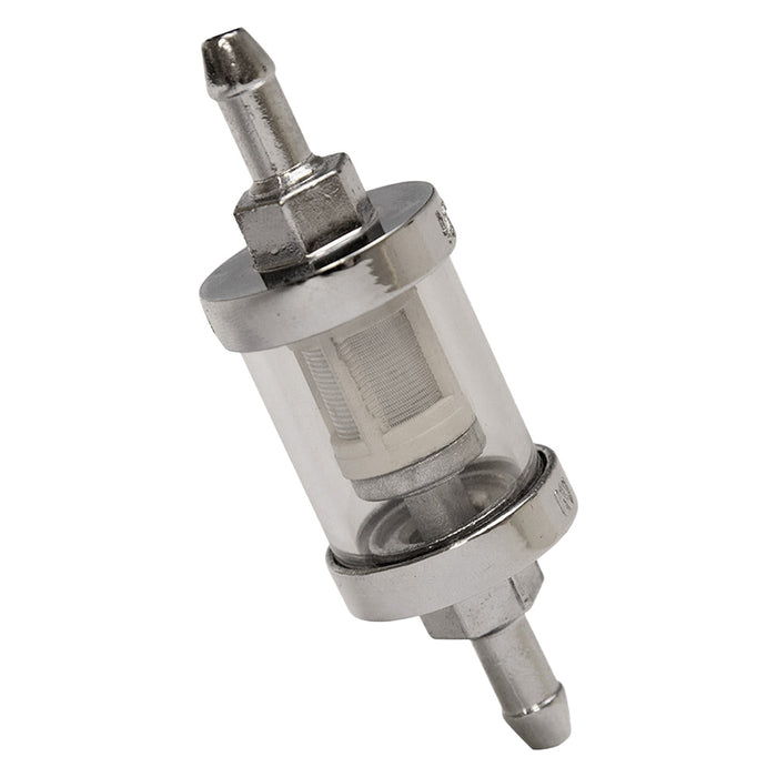 Fuel Filter Chrome and Glass - 1/4"