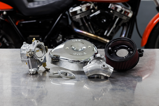 S&S CYCLE Super E Carburetor with Stealth Air Cleaner Kit - Chrome - Evolution Big Twin 110-0145