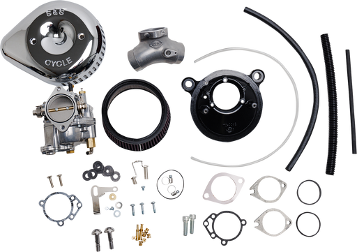 S&S CYCLE Super G Carburetor with Stealth Air Cleaner Kit - Chrome - Evolution Big Twin 110-0147