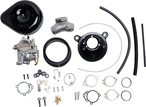 S&S CYCLE Super G Carburetor with Stealth Air Cleaner Kit - Gloss Black - Evolution Big Twin 110-0148