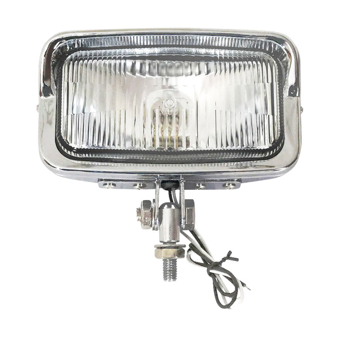 Bates Style Rectangle Headlight - Chrome