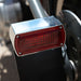 Box tail light on motorcycle