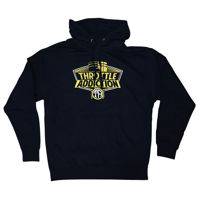 Throttle Addiction Piston Logo Hoodie - Black