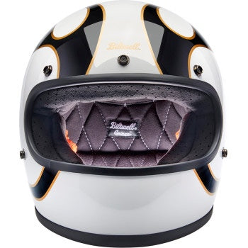 Biltwell - Gringo ECE R22.06 Helmet - Gloss White/Black Flames