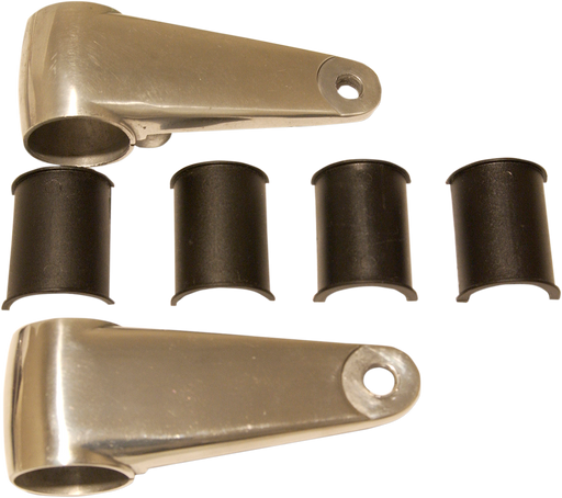 EMGO Headlamp Mounting Brackets - Polished 66-35830
