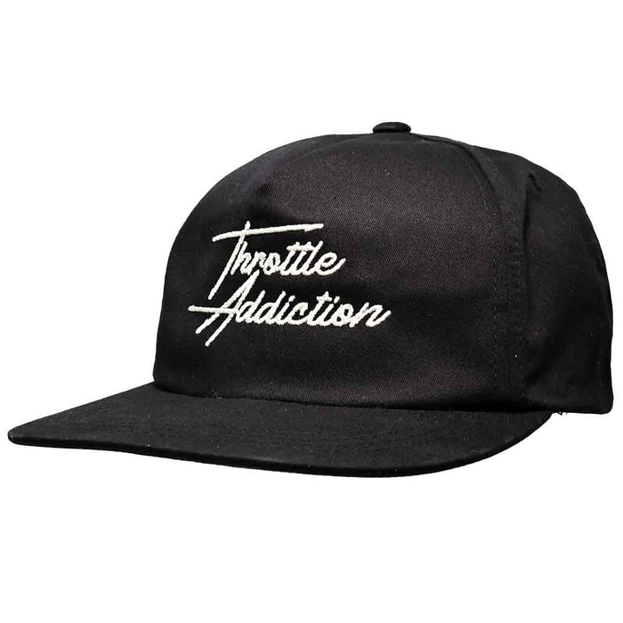 Throttle Addiction Script Unstructured Hat - Black