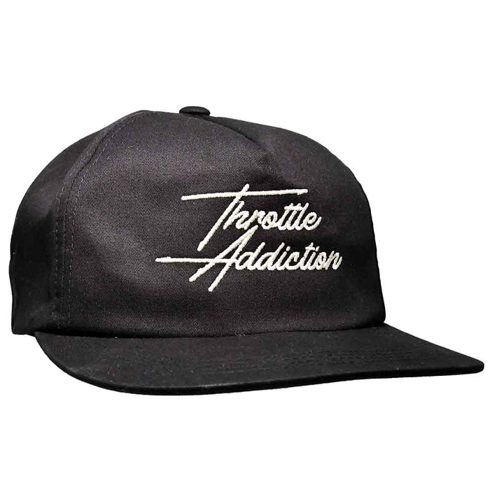 Throttle Addiction Script Unstructured Hat - Black