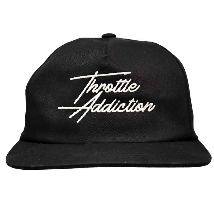 Throttle Addiction Script Unstructured Hat - Black