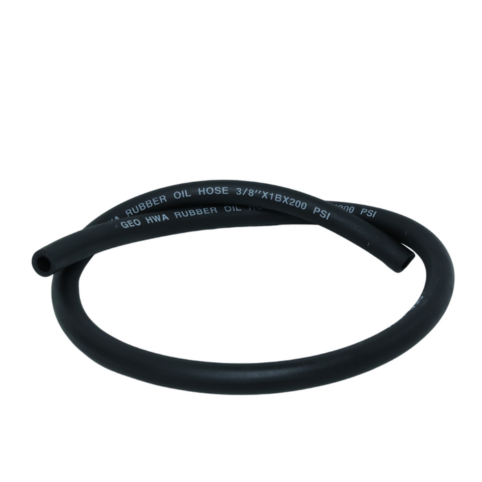 Black 3/8" Neoprene Fuel/Oil Line