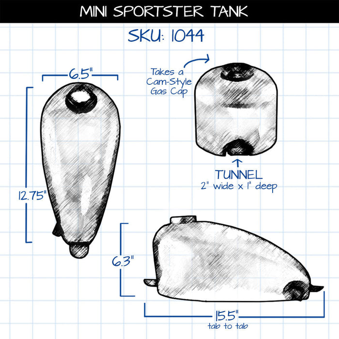 Mini Sportster Gas Tank — Throttle Addiction